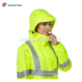 Chaqueta reflectante de seguridad de invierno amarillo sexy para mujer y pantalones Hi Vis